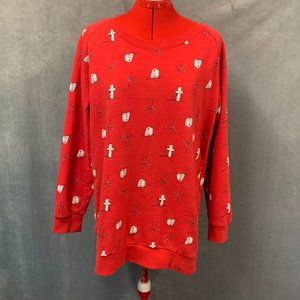 Iron Fist Wish You Were Here Cemetery Long Sweatshirt Size Large